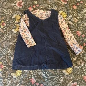 Carter's Navy Pinafore with Floral Shirt
